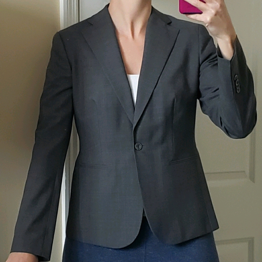 Brooks Brothers Charcoal Stellita Fit Blazer Sz 6